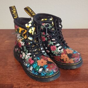 Doc Martens Floral Combat Boots